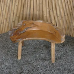 Gartenbank, hergestellt aus einzigartiger Teakholz-Wurzel, ca. 110cm Länge. Die Form kann variieren. 